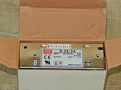 WM Mean Well S-25-24 Schaltnetzteil New