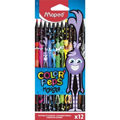 12 maped COLOUR'PEPS Monster Buntstifte farbsortiert