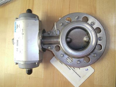 Absperrklappe Edelstahl Von Lohse DN 80 Typ. CKP EPDM mit Festo Schwenkantrieb