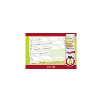 Schreiblernheft Lineatur 0 1. Schuljahr liniert DIN A5 quer ohne Rand, 16 Blatt