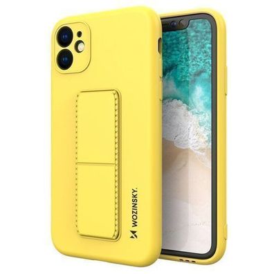 Wozinsky Silikonhülle mit Standfuß für Samsung Galaxy A22 4G - Gelb, Telefonzube