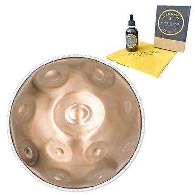 Patera Handpan HPDM-11 Compact Edelstahl D-Kurd mit Pflegemittel