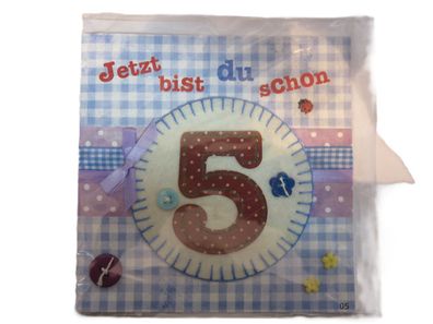 Glückwuschkarte - Jetzt bist du schon 5