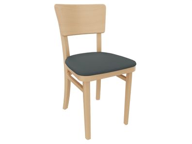 Küchenstuhl Deborah mit Sitzpolster – Bunter Holzstuhl in 3 Farben | Buche, lack
