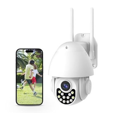 XNY Outdoor Kamera 1080P, Tuya WLAN, 360° Sicht, IP66, Farbe Nachtsicht