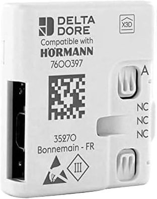 Hörmann DeltaDore Gateway HCP Adapter für Garagentorantrieb und Smart Home, Weiß