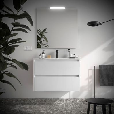 BALTIC Komplett-Set 800 2 Schubladen White Gloss