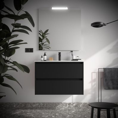 BALTIC Komplett-Set 900 2 Schubladen Black Satin