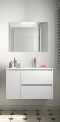 BALTIC Komplett-Set 850 2 Schubladen - Tür links White Satin