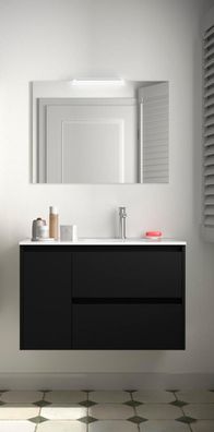BALTIC Komplett-Set 850 2 Schubladen - Tür links Black Satin