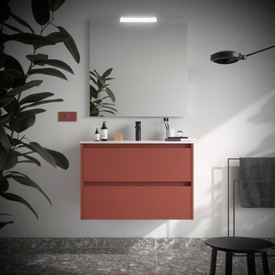 BALTIC Komplett-Set 900 2 Schubladen Red Satin