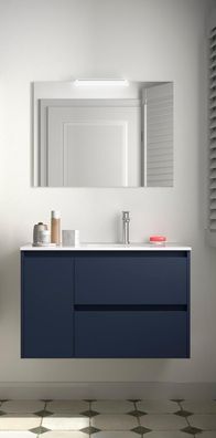BALTIC Komplett-Set 850 2 Schubladen - Tür links Blue Satin