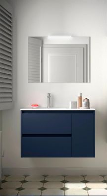 BALTIC Komplett-Set 850 2 Schubladen - Tür rechts Blue Satin