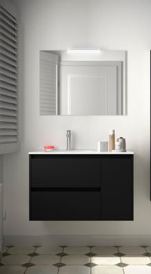 BALTIC Komplett-Set 850 2 Schubladen - Tür rechts Black Satin