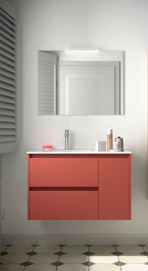 BALTIC Komplett-Set 850 2 Schubladen - Tür rechts Red Satin