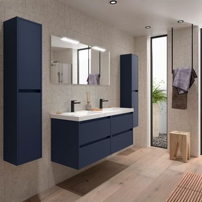 BALTIC Komplett-Set 1400 4 Schubladen Blue Satin