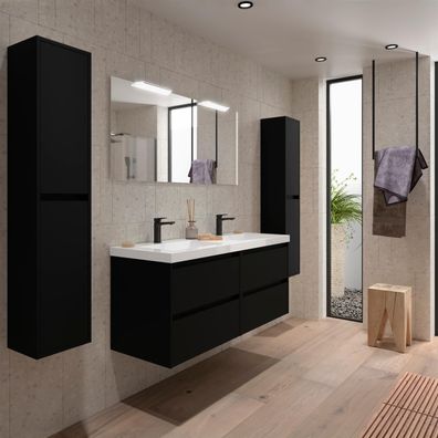BALTIC Komplett-Set 1400 4 Schubladen Black Satin