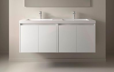 BALTIC Unterschrank 1400 4 Türen + Waschbecken White Gloss