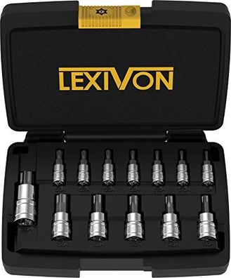 Lexivon Torx TR Bit Set, S2 Stahl, 13-teilig, T8 - T60