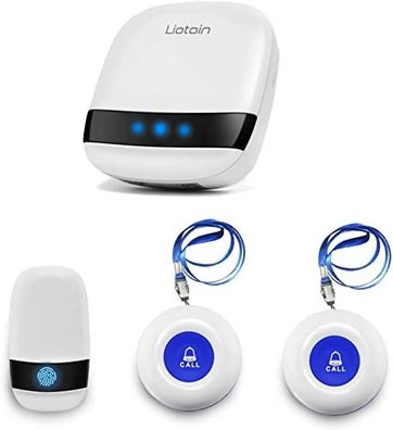 Liotoin Drahtloser Notruf-Taster für Senioren, 3 Transmitter, 1 Empfänger