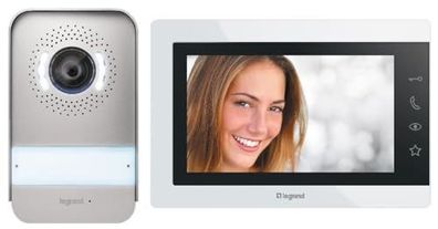 Legrand Easykit 367915 Video-Türklingel-Set, 7 Farbmonitor, Weitwinkel-Kamera