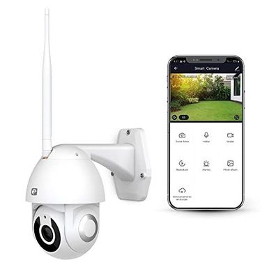 Garza Smart – 360° Außenkamera WiFi, 1080P HD, Nachtsicht