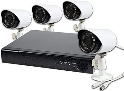 Überwachungsset mit 4-Kanal-DVR und IR-Kameras