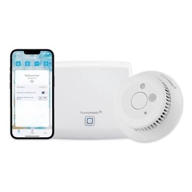 Homematic IP Starter Set Mini – Rauchmelder mit LED-Notbeleuchtung & Sirene