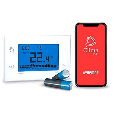 Vemer TUO WiFi Batterie Smart Heizungs-Thermostat mit App-Steuerung Weiß