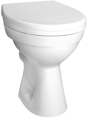 Vitra O100 Stand-Tiefspül-WC spülrandlos, Abgang waagerecht, weiß