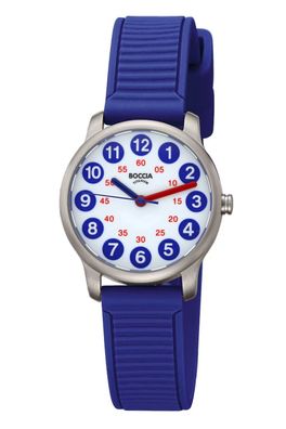 Boccia Kinder-Armbanduhr Titan Blau/Weiß 3373-05