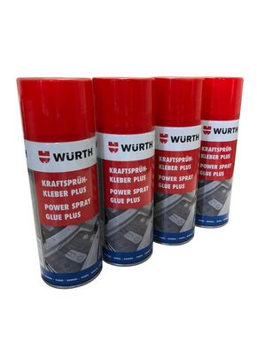 Würth Kraftsprühkleber Plus 4x 400ml extra starker Sprüh kleber
