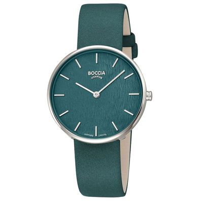 Boccia Damen-Armbanduhr Quarz Titan Dunkelgrün 3387-02