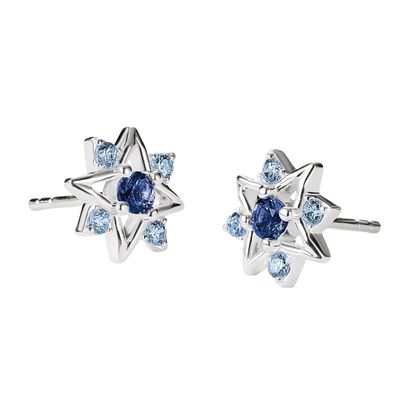 Thomas Sabo Schmuck Damen-Ohrstecker Silber Stern mit blauen Steinen H2380-166-1