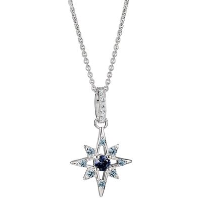 Thomas Sabo Schmuck Damencollier Silber Stern mit blauen Steinen KE2394-166-1-L50