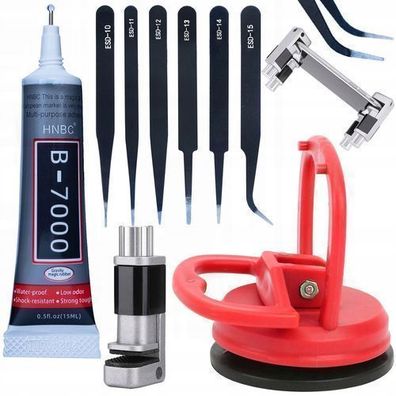 Rosfix Set LCD Saugnapf 55mm + B-7000 Kleber 15ml + Schraubstock + Pinzette