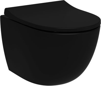 Vitra L300 Black Wand-Tiefspül-WC, randlos