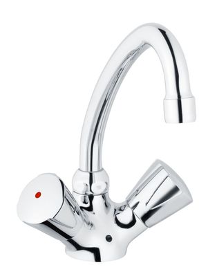 Heinrich Schulte O100 Neu 2-Gr WT-Schwenkarmatur Rohrausl. 145mm m vers. Kette verchr