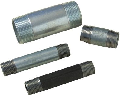Atusa Rohrdoppelnippel Nr. 23 schwarz, 2 120mm