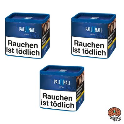 Pall Mall Blue / Blau Zigarettentabak / Stopftabak Dose 3x 38g