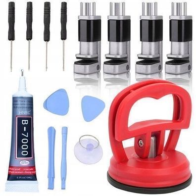 Rosfix Set LCD Reparaturwerkzeug 4in1 – B7000 Kleber, 55mm Sauger, 4x Klemme