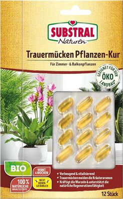Substral Naturen Trauermückenfreie Pflanzen-Kur, 12 STK, Mit Ätherischen Ölen & Bioak