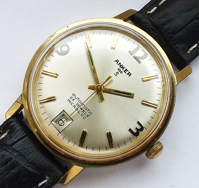 Schöne Anker100 S Automatic Calendar 25Jewels Herren Vintage Armbanduhr