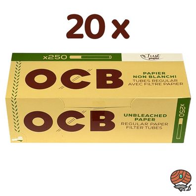 5.000 OCB Papier King Size Filterhülsen (= 20 Pack à 250 Stück)