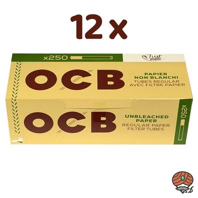 3.000 OCB Papier King Size Filterhülsen (= 12 Pack à 250 Stück)