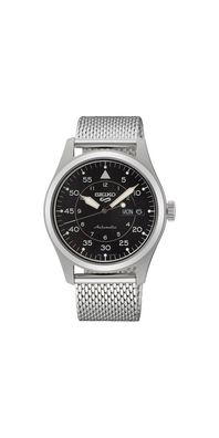 Seiko 5 Sports Field SRPH23K1 Automatik Herrenuhr 39,4 mm Schwarz Silber