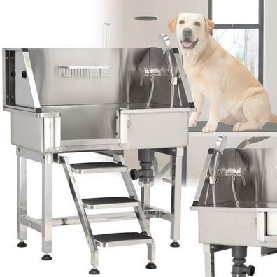 Wanne für die Hundewäsche Tierarzt Tür Treppe
