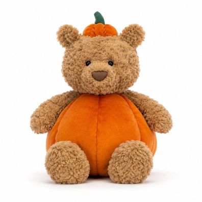 Jellycat Bartholomew Bear Pumpkin Plüschbär im Kürbiskostüm 36 cm