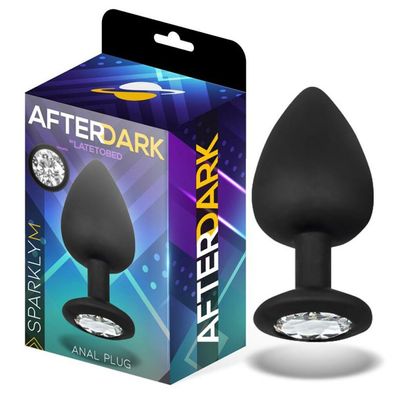 Glitzernder Butt Plug Silikon Größe M 8 cm x 3,5 cm
