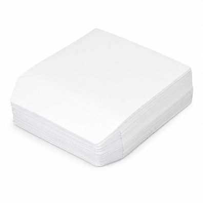 KOPB100 CD DVD Papierhüllen Weiß 100 Stück ohne Fenster 125 x 125 mm
